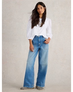 Джинсы Tia с высокой талией, Mid Blue White stuff