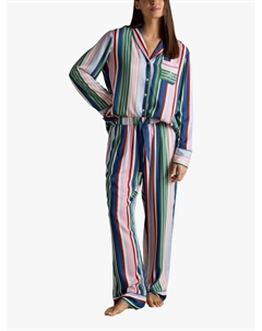 Пижамный комплект с полосками и пуговицами, Multi Joules