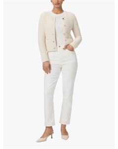 Брюки Billy High Rise Straight Leg Crop, White Paige