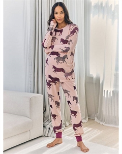 Длинный комплект пижамы для беременных Zebra, Pink Chelsea peers