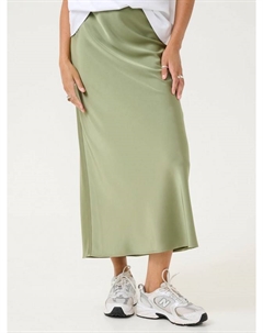 Хилл сатин макси-юбка силуэта а-лайн, Mid Green Kaffe