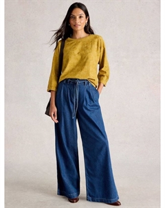 Блузка Vanessa с цветочным принтом из хлопка с лодочкой White stuff