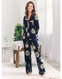 Комплект пижамы Sunburst Zebra с пуговицами, Navy Chelsea peers