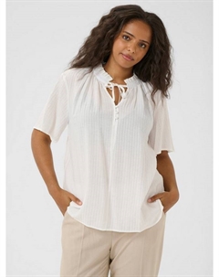 Топ с короткими рукавами KClisana из вискозной смеси, White Kaffe curve