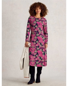 Платье Madeline из джерси с абстрактным принтом, Pink/Multi White stuff