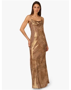 Платье из шифона Adrianna с леопардовым принтом, Brown/Multi Adrianna papell