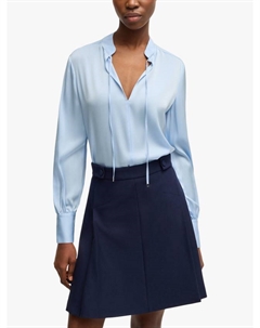 BOSS Barabi топ с шелковым богатым перекрестным бантом, Light Blue Hugo boss