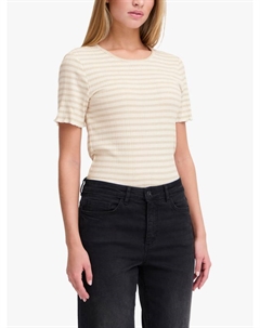 Футболка Cella с полосками и круглым вырезом, Oatmeal Ichi