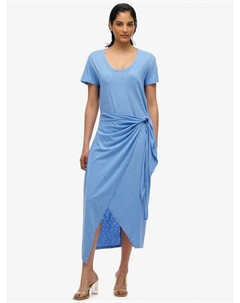 Платье-миди с запахом из слэбовой ткани, Bluebell Superdry