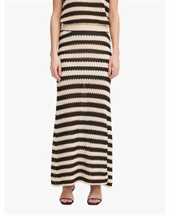 Плиссированная вязаная макси-юбка Birdis, Black/Almond Ichi