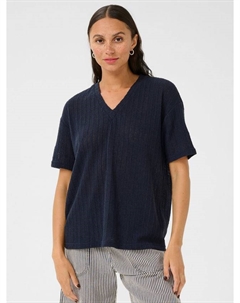 Футболка KAedith с коротким рукавом из хлопковой смеси, Mid Blue Kaffe