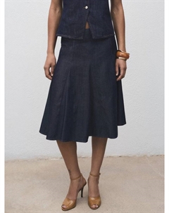 Блейнс юбка джинсовая расклешенная, Dark Blue Mango