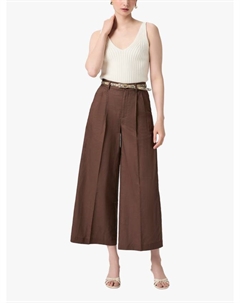 Брюки Negolini Linen Rich с широкими штанинами, Brown Paige