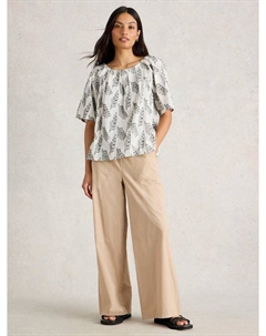 Топ из органического хлопка жаккард Spruce Pure, White/Multi White stuff