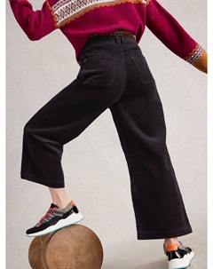 Широкие укороченные брюки Tia из хлопкового состава, Dark Grey White stuff