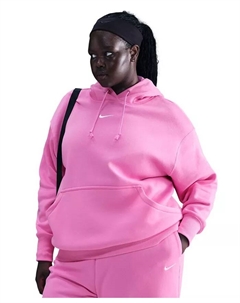 Спортивные штаны плюс сайз Phoenix Fleece с высокой талией оверсайз, розовый Nike