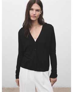 Кардиган Lucca с V-образным вырезом, Black Mango