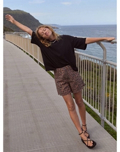 Шорты джинсовые с леопардовым принтом, Multi Hush