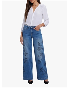 Тереза вышитые цветочные джинсы с широкими штанинами, Water Canyon Nydj