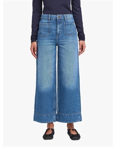 Джинсы Pamala с накладными карманами и широкими штанинами, Dark Blue Ichi