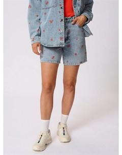 Babeth джинсовые шорты с цветочной вышивкой, Blue/Multi Kaffe