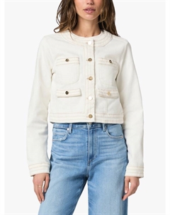 Куртка джинсовая без воротника Kiya, White Paige