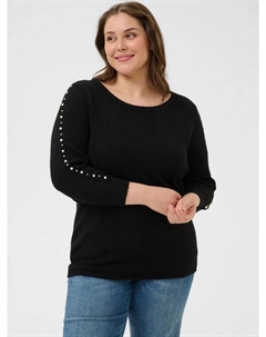 Свитер Letty с декорированными рукавами, Black Deep Kaffe curve