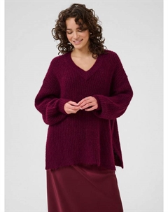 Джемпер Ane с V-образным вырезом, Mid Red Kaffe