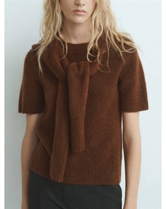 Свитер Leire с деталями шарфа, Brown Mango