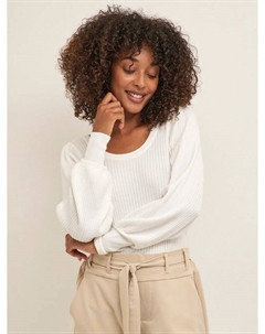 Джемпер с рукавами-фонариками Dora, White Kaffe