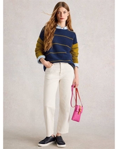 Джемпер Jana с цветными блоками и полосками, Navy/Multi White stuff