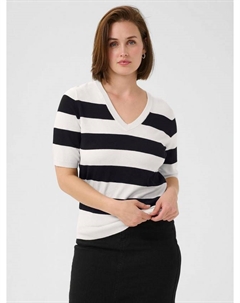 Полосатый пуловер KAlizza с V-образным вырезом Kaffe