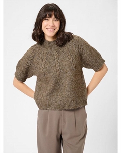 Кубинский кабельный джемпер с коротким рукавом, Mid Brown Kaffe