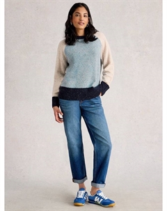 Джемпер с длинным рукавом и цветными блоками из шерстяной смеси White stuff