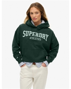 Расслабленный худи Athletic Essentials, Enamel Green Superdry