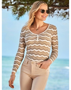 Джемпер с шевронным узором, Natural Sosandar