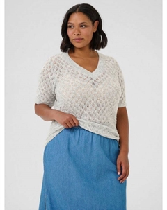Джемпер Loura с V-образным вырезом, Mid Grey Kaffe curve