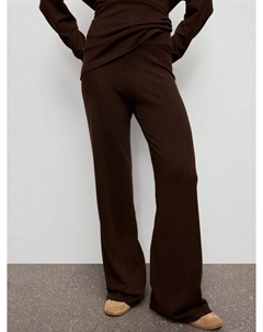 Брюки вязаные Vieiri, Dark Brown Mango