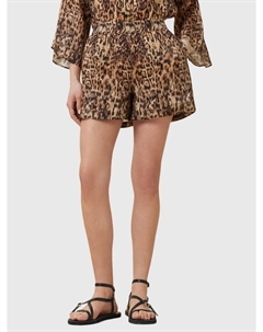 Шорты Charlie из льняной смеси с леопардовым принтом Allsaints