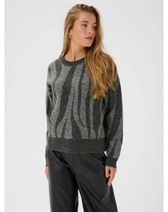 Блузка Bitzy с животным принтом, Grey/Dark Grey Kaffe