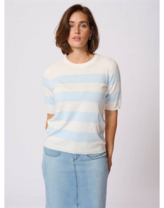 Джемпер Lizza с коротким рукавом в полоску, Blue/Multi Kaffe