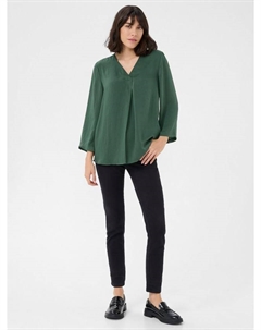 Топ Ariel с V-образным вырезом из сатина, Green Kaffe