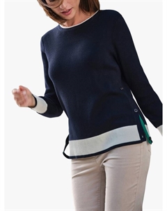 Свитер с V-образным вырезом горловины, Navy/White Pure collection