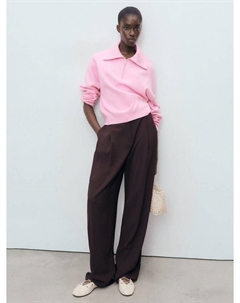 Латас свитер с молнией до горла, Pink Mango