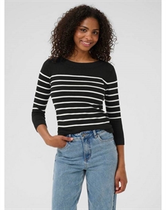 Джемпер Lizza с лодочкой и три четверти в полоску Kaffe