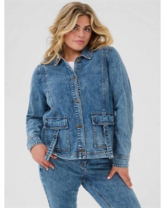 Джинсовая куртка Elona, Mid Blue Kaffe curve