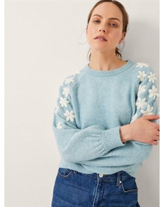 Джемпер Eva с вышивкой на рукавах, Blue Monsoon