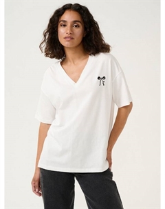 Футболка KAbowie с V-образным вырезом из органического хлопка, Chalk Kaffe