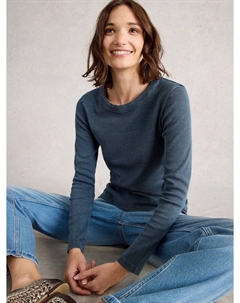 Футболка Sadie с длинными рукавами из ребристого хлопка White stuff