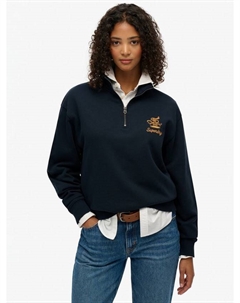 Толстовка Country Club Crest с молнией до половины, Eclipse Navy Superdry